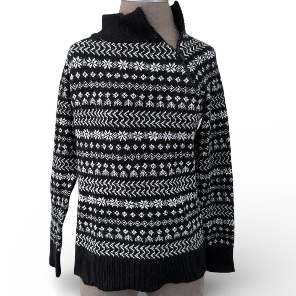 Lou & Grey Super Soft Zip Cowel Neck Casual Active Wear Size XS winter